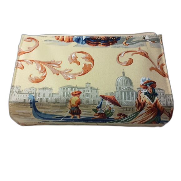 Masquerade Tapestry Beaded Purse Clutch Figure Art Italy - Picture 2 of 10